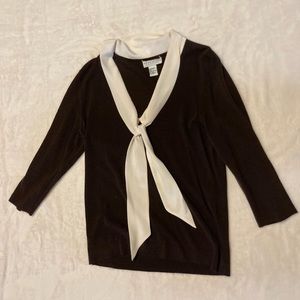 Doncaster Signature brown & cream blouse. Size 12. Great condition.